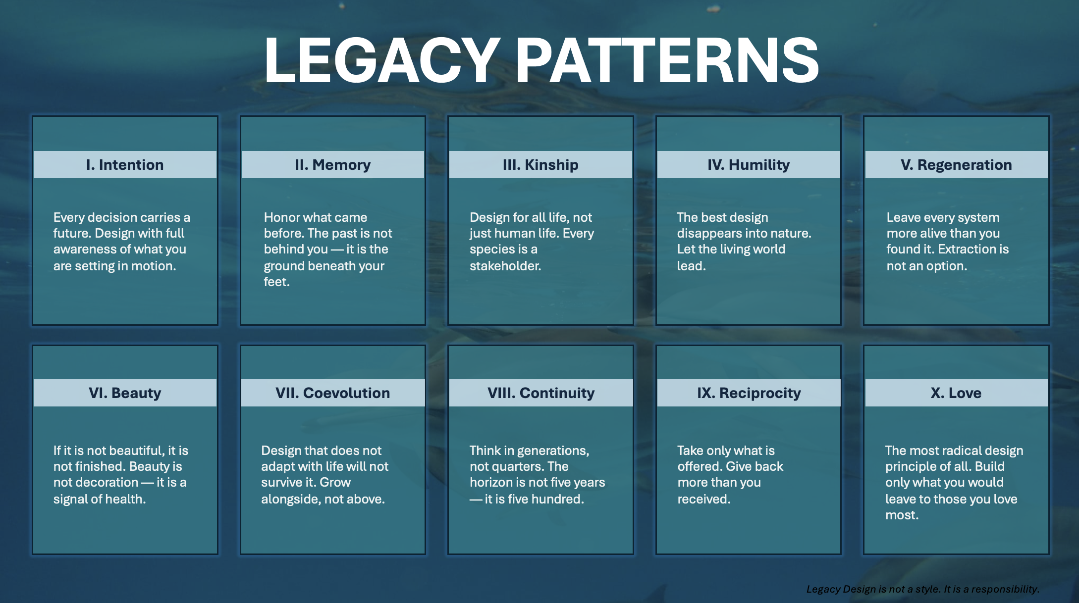 Legacy Patterns — los diez principios, resumidos